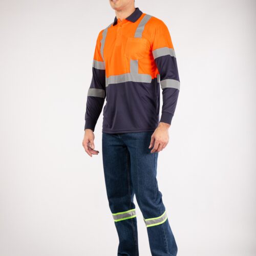 DRY FIT POLO LS REFLECTIVE CONTRASTED WITH POCKET 120G