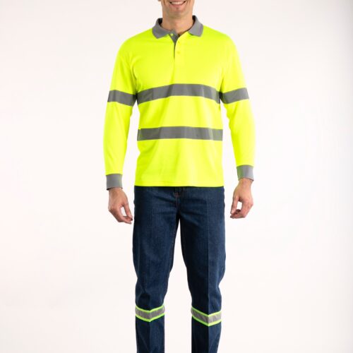COOLFIT POLO LS REFLECTIVE