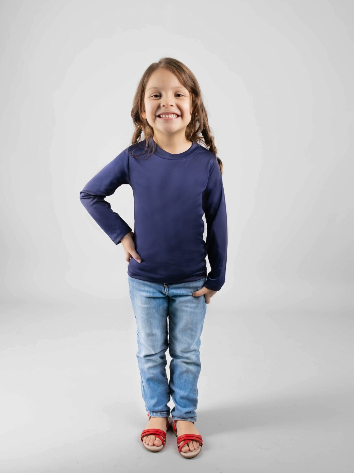 T-SHIRT SPANDEX R-NECK LONG SLEEVE