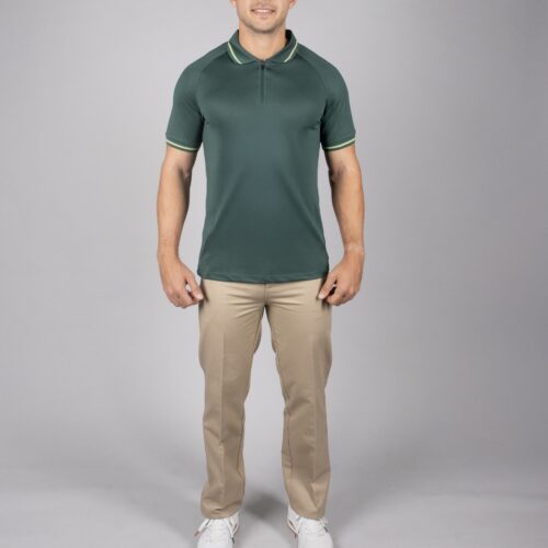 GLUED ZIPPER PLACKET POLO ARMES 185G