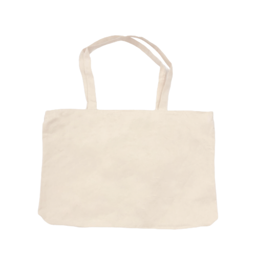 Canvas Bag Natural w/Zipper 49X35CM